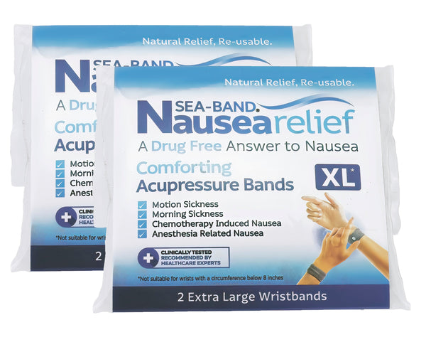 XL Adult Sea-Bands Twin Pack for GLP1 Nausea Relief & HSA/FSA eligible!